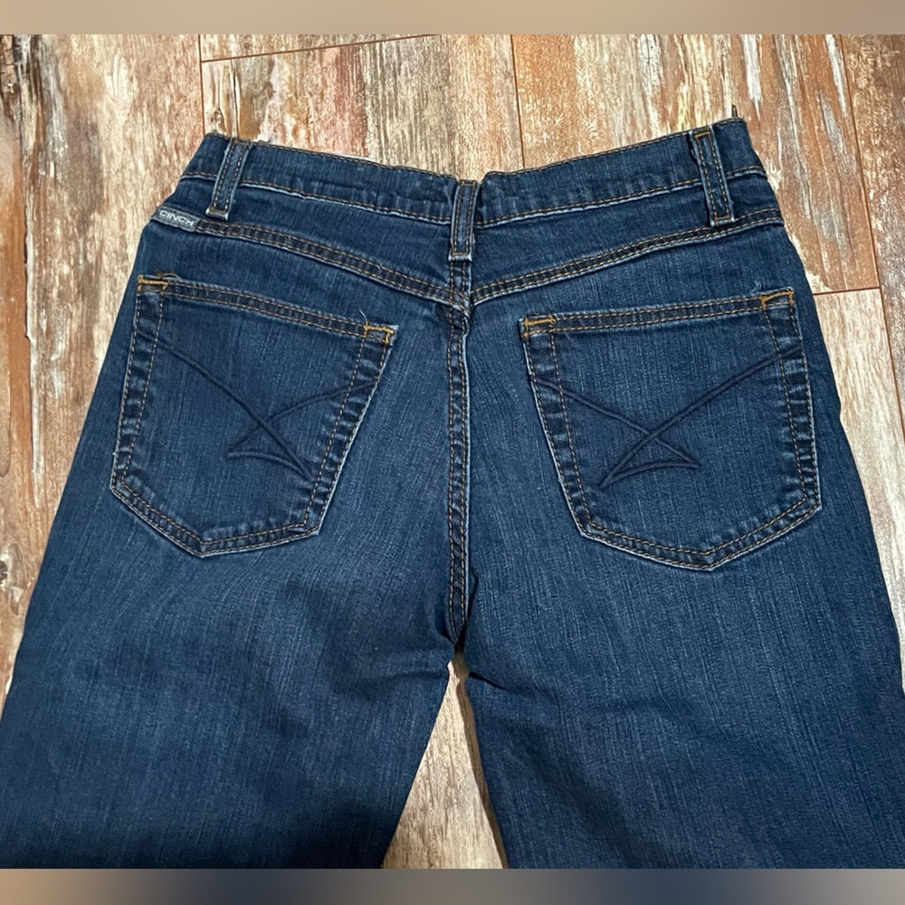 Cinch Dark Blue Jeans with Back Pocket Stitching